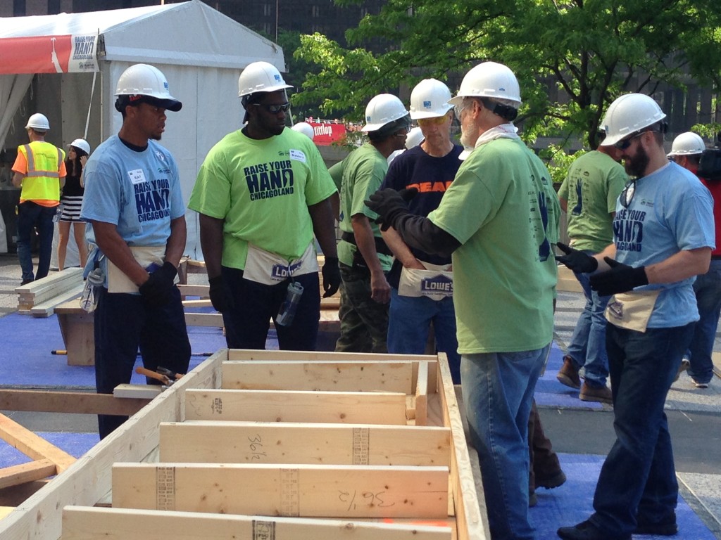 Chicago Bears Helping with Habitat for Humanity