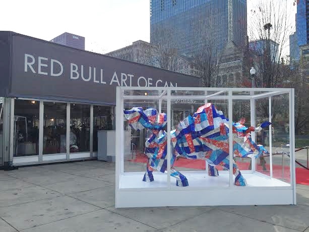 red bull cans art